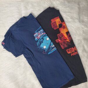 Kids Gaming Tee Bundle - MInecraft & Fortnite, YXL
